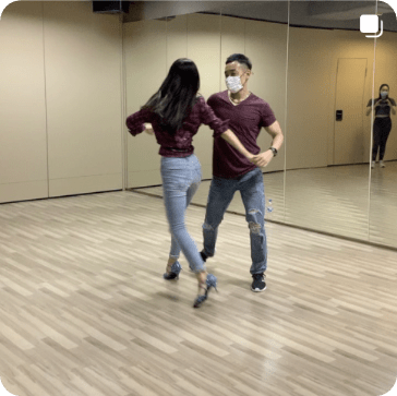 A Couple Dancing in Studio